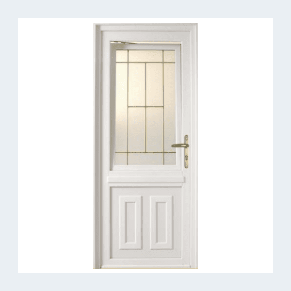 Porte d'entrée PVC - Modèle Corbas - Blanc RAL 9016