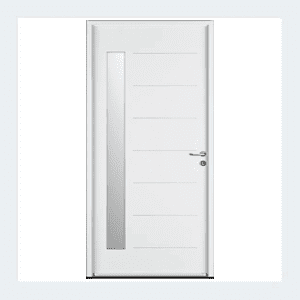 Porte d'entrée acier - Modèle Abscisse-evo - Blanc RAL 9016