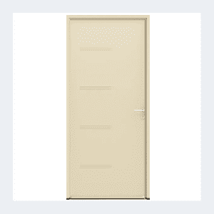Porte d'entrée acier - Modèle Pika- Beige satiné RAL 1015
