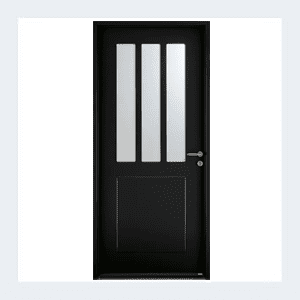 Porte d'entrée acier - Modèle - Arti - Noir texturé RAL 9005